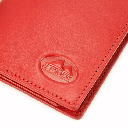 Etui na dokumenty skórzane EL FORREST 854 47 RFID Czerwone