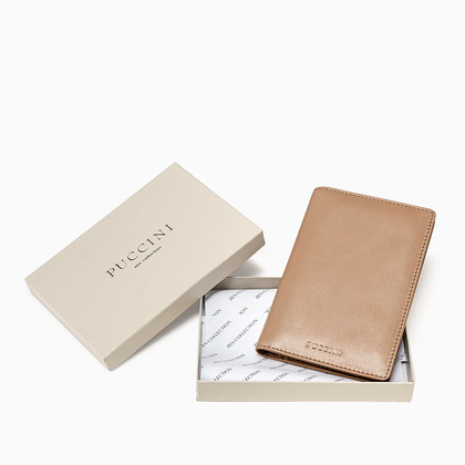 Etui na dokumenty skórzane PUCCINI ZN9214 2A Brązowe