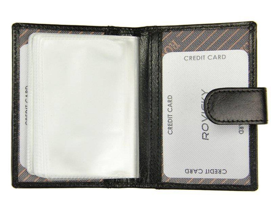 Eleganckie skorzane etui na karty i dokumenty