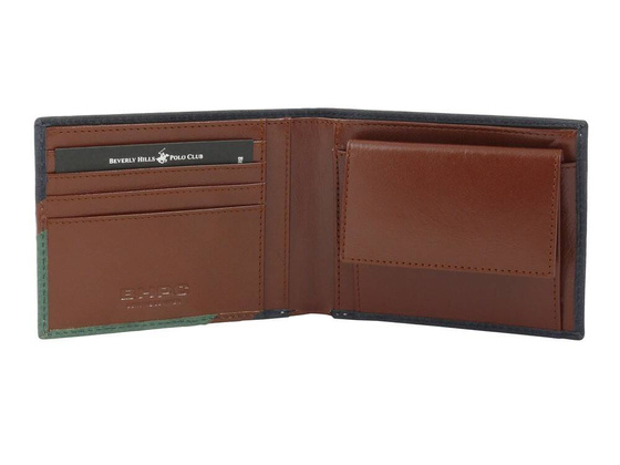 BH-370 SPORT Portfel męski skórzany Granatowy