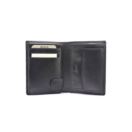 Skórzany męski portfel EL FORREST 889/A-67 RFID czarny