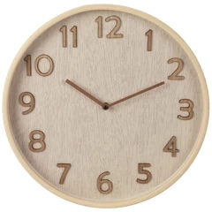 Zegar ścienny beżowy 38 cm