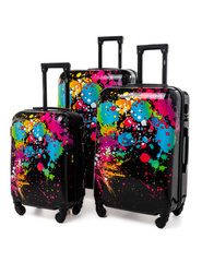 Zestaw 3 walizek KEMER RGL PRINT CIAPKI Multikolor
