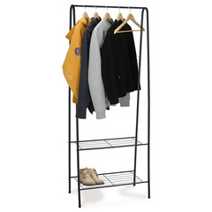 Wieszak stojak na ubrania podłogowy metalowy czarny / garderoba