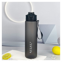 Butelka na wodę, sportowy bidon matowy ombre czarny MAT BD48