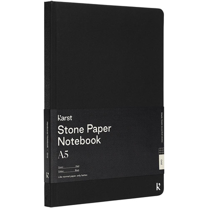 Zeszyt A5 Karst® w twardej oprawie z papieru z kamienia – w kratkę