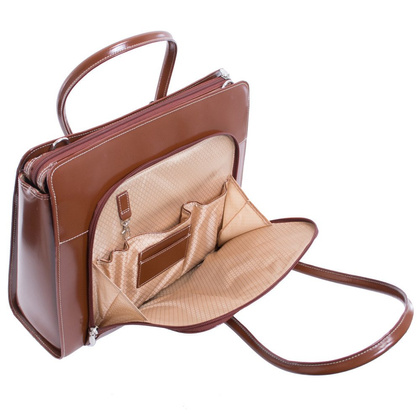 Teczka damska skórzana McKlein Lake Forest Brązowa