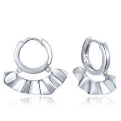 MINET Srebrne kolczyki nowoczesne koła