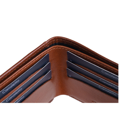 Mały skórzany portfel Canaletto – elegancja, funkcjonalność i ochrona RFID PD1055cs40GR