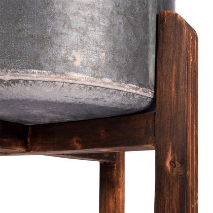 Osłonka na doniczkę na stojaku stalowa 32x40 cm