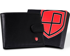 Duży, skórzany portfel męski na karty