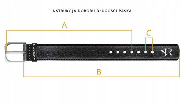 Pasek męski ze skóry naturalnej licowej z plecionym wzorem 105cm czarny