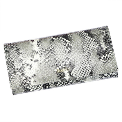 Portfel damski skórzany PELLUCCI 8801-SNR RFID Srebrny