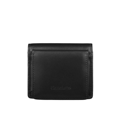 Czarny męski portfel skórzany Canaletto z garbowanej roślinnie skóry i RFID – elegancja, funkcjonalność i bezpieczeństwo PM1008s163 GR RFID