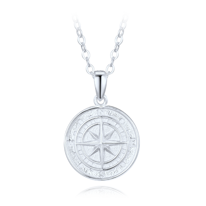 MINET Naszyjnik srebrny kompas