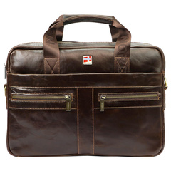 Teczka męska ze skóry naturalnej Nordee S134 B brązowa