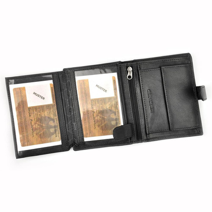 Portfel męski PELLUCCI CC 5601B Czarno Niebieski