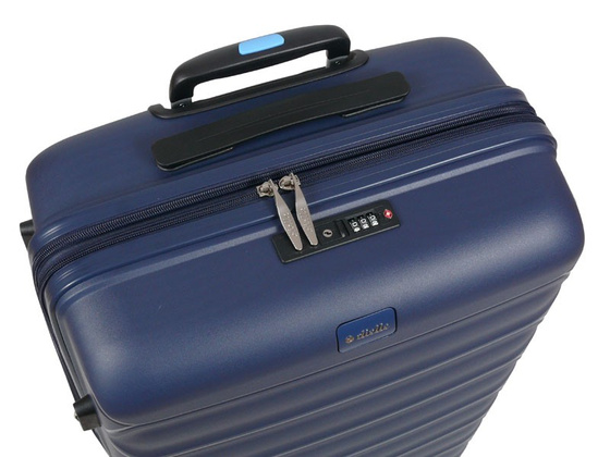 Walizka DIELLE 100 4k 66cm średnia granatowa PP z poszerzeniem