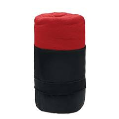 Koc podróżny z polaru RPET Czerwony