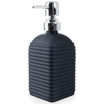 Dozownik na mydło szklany pojemnik na płyn do naczyń czarny 450 ml