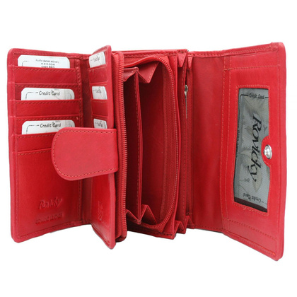 Portfel damski skórzany Rovicky R-615-DDW Granatowy