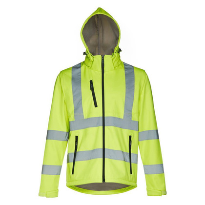 THC ZAGREB WORK. Kurtka softshell o wysokiej widoczności (unisex)