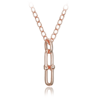 MINET Nowoczesny pozłacany srebrny naszyjnik