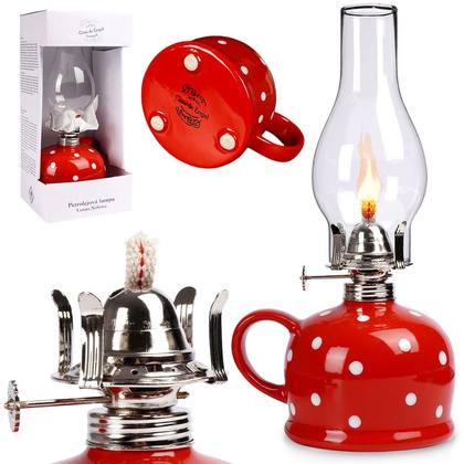 Lampa naftowa ceramiczna 28,5 cm 530 ml