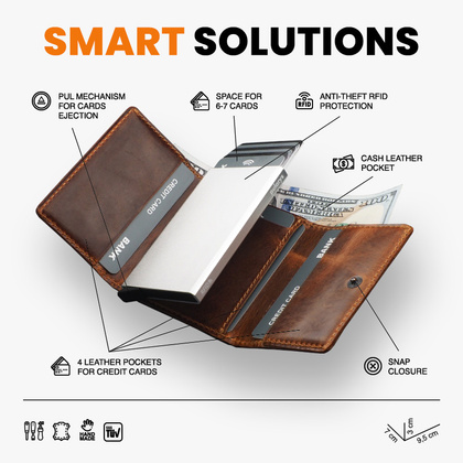 Portfel RFID COLORADO - Saddle Leather 1693