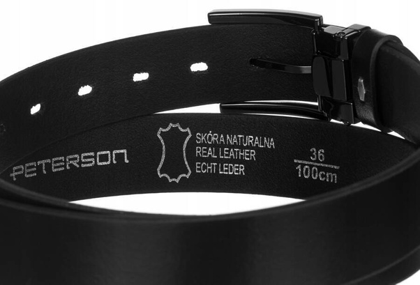 Szeroki skorzany pasek meski z klasyczna klamra