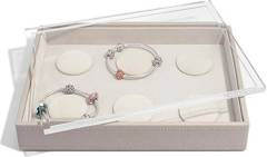 Szkatułka na bransoletki charms Stackers classic taupe z pokrywką