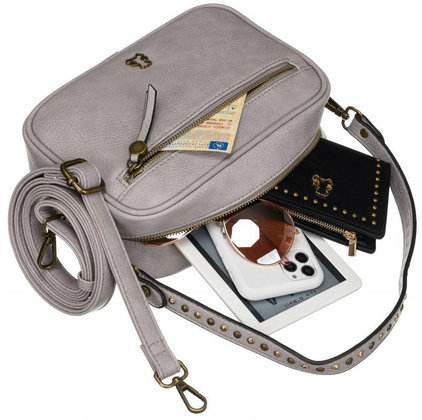 Stylowa listonoszka damska ze skóry ekologicznej