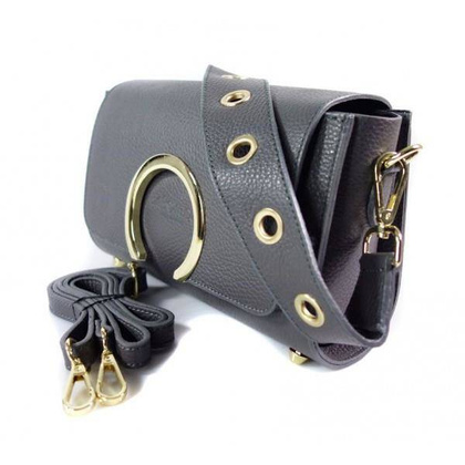 Listonoszka La Bomba złote  okucia Szara LB134G