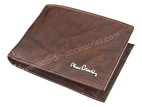 Portfel męski skórzany PIERRE CARDIN FOSSIL TILAK12 8806 RFID Popiel