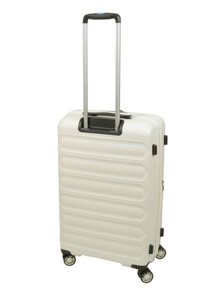 Walizka DIELLE 100 4k 66cm średnia biała PP z poszerzeniem