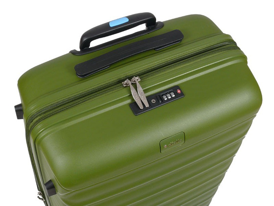 Walizka DIELLE 100 4k 66cm średnia zielona PP z poszerzeniem