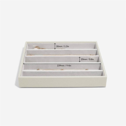 Szkatułka na biżuterię Stackers pięciokomorowa classic jasnobeżowa