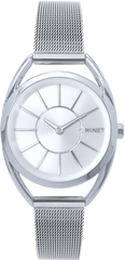 MINET Srebrny zegarek damski ICON SILVER ze stalowym paskiem