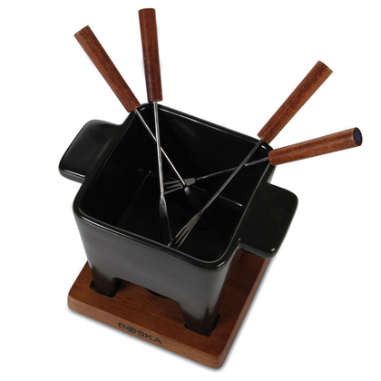 Zestaw Tapas Fondue czarny, mahoń, 400 gr