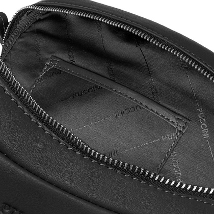 Torba na ramię skórzana PUCCINI ROYAL COLLECTION LGD2722 1 Czarna