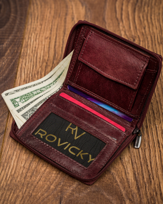 Portfel męski skórzany na karty