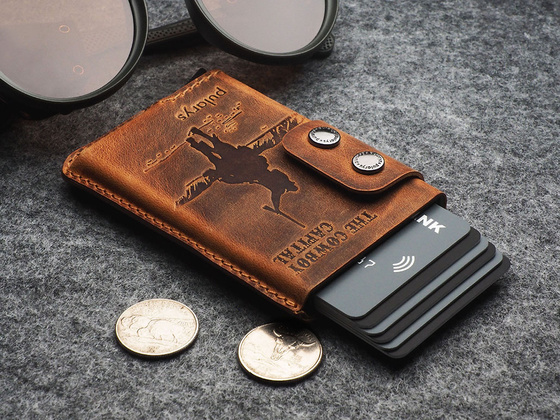 "THE COWBOY CAPITAL" Portfel RFID - SADDLE LEATHER 1950