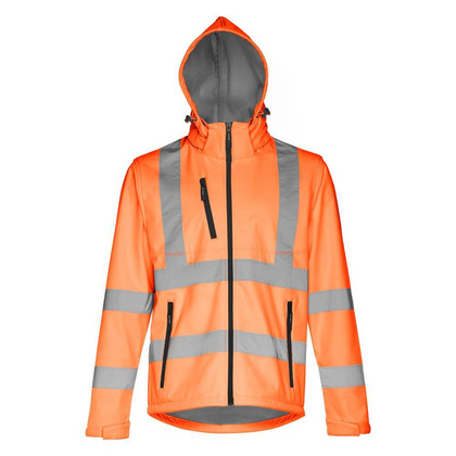 THC ZAGREB WORK. Kurtka softshell o wysokiej widoczności (unisex)