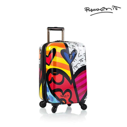 Heys Britto Butterfly twarda duża transparentna walizka na kółkach