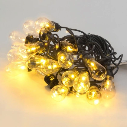 Lampki ogrodowe girlanda 20 żarówek LED zewnętrzna wewnętrzna 12,5 m