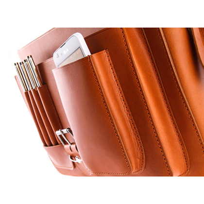 TECZKA SKÓRZANA 3W1 KEMER VOOC Vintage  P13 BRĄZOWA