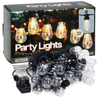 Lampki ogrodowe girlanda 20 żarówek LED zewnętrzna wewnętrzna 12,5 m