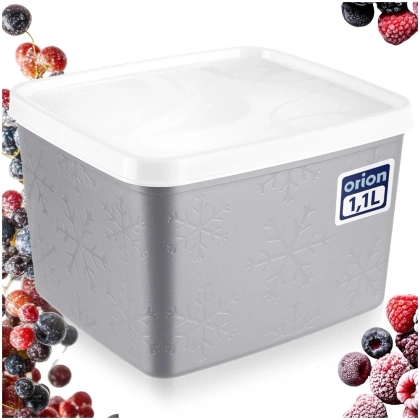 Pojemnik na żywność z pokrywką szary 1,1 l