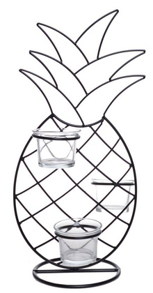 Ananas metal świecznik
