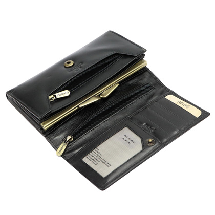 Portfel damski skórzany PELLUCCI 919-67 RFID Czarny